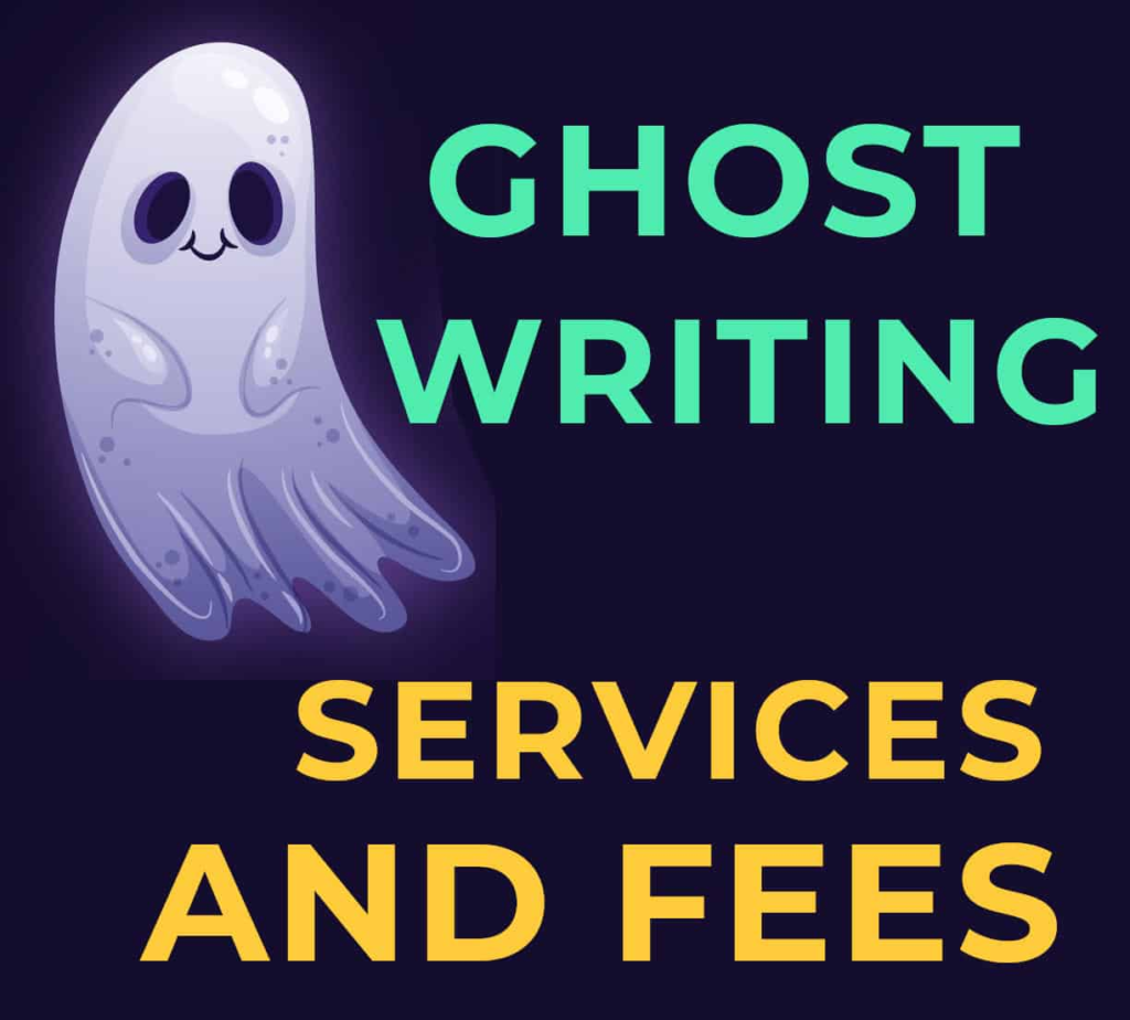 a cartoon ghost with text