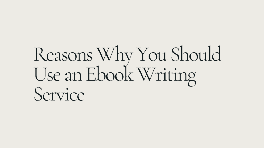 Ebook Writing Service